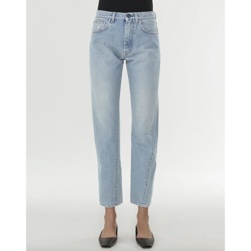 Totême Twisted Seam Denim Jeans in Light Blue
